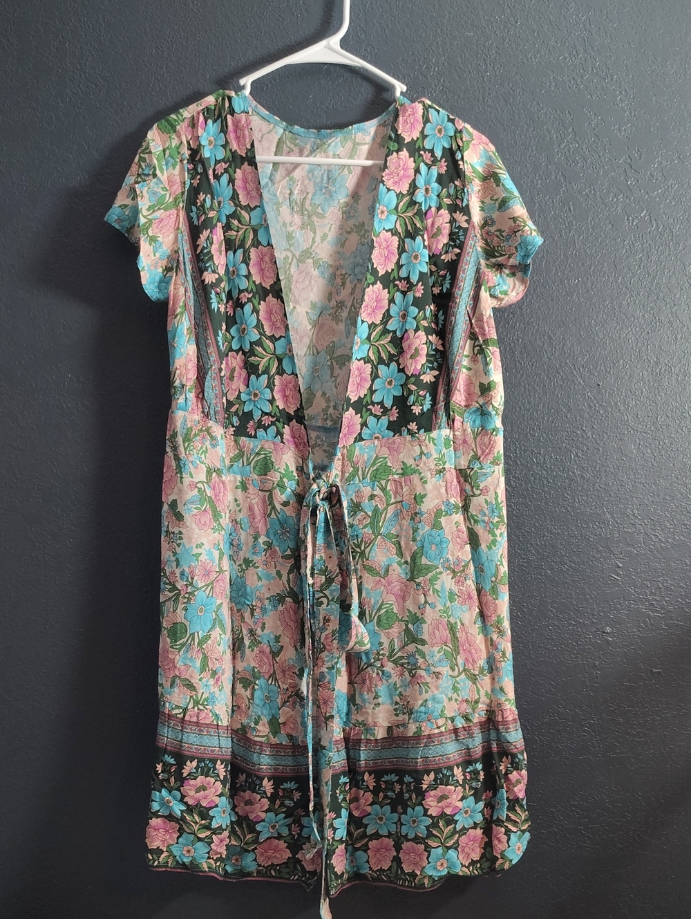 Wrap Dress Mix Floral Cottage Core Boho Chic Wild Rose Cotton Summer